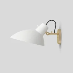 Astep VV Cinquanta wall lamp with switch, brass - white