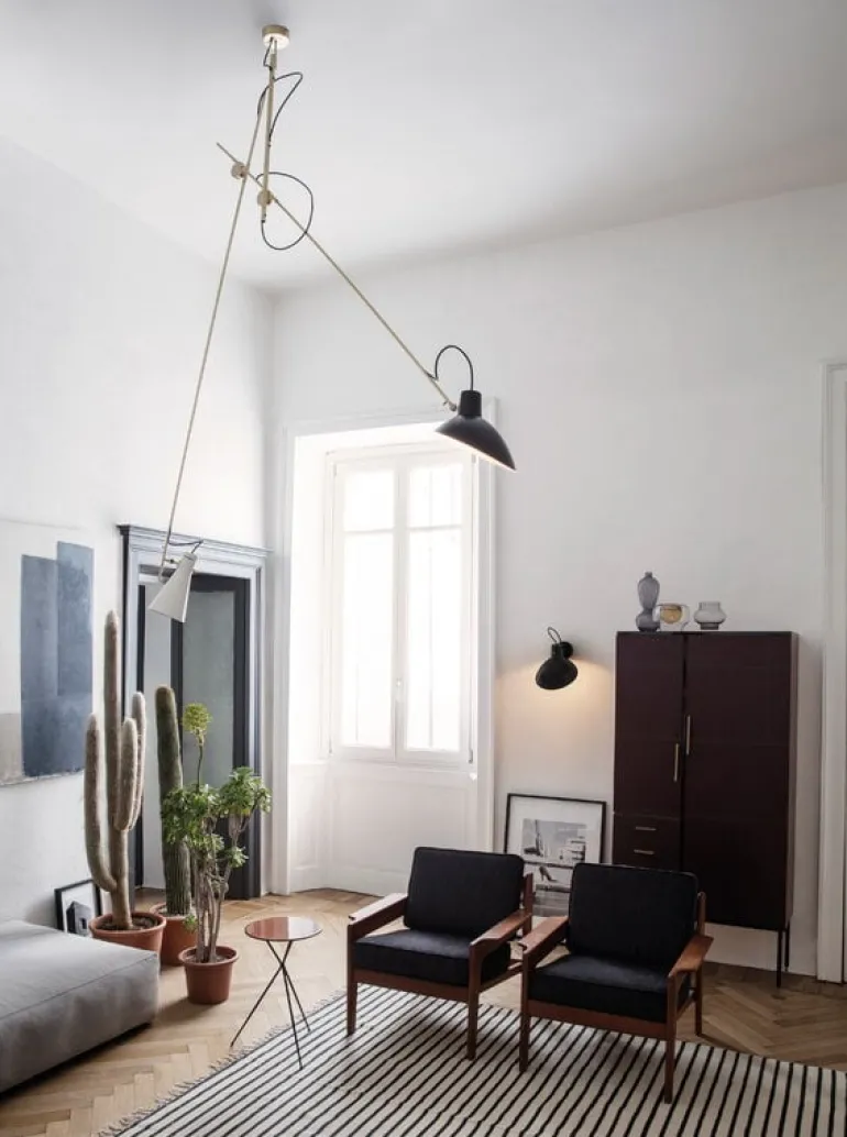 Astep VV Cinquanta wall lamp with switch, black