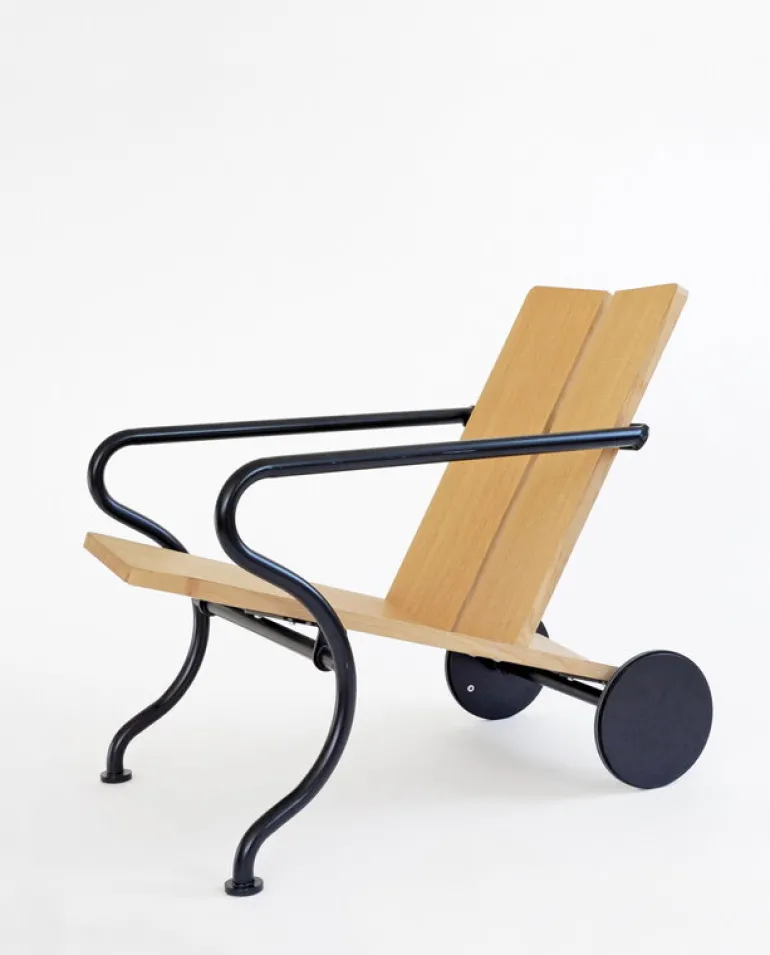 Atelier Sandemar Oona deck chair, black blue