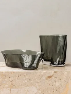 Audo Copenhagen Aer vase, 19 cm, smoke