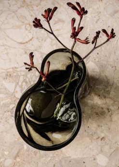 Audo Copenhagen Aer vase, 19 cm, smoke