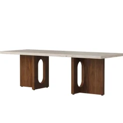 Audo Copenhagen Androgyne lounge table, walnut - Kunis Breccia stone