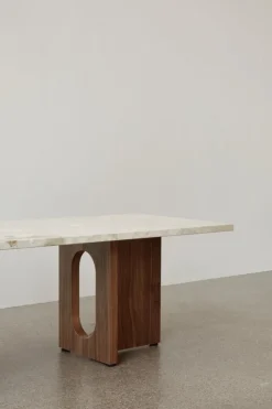 Audo Copenhagen Androgyne lounge table, dark oak - Kunis Breccia stone