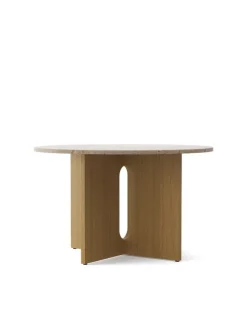 Audo Copenhagen Androgyne dining table 120 cm, oak - Kunis Breccia stone
