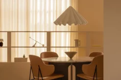 Audo Copenhagen Androgyne dining table 120 cm, oak - Kunis Breccia stone