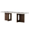 Audo Copenhagen Androgyne lounge table, dark oak - Calacatta Viola marble