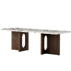 Audo Copenhagen Androgyne lounge table, dark oak - Calacatta Viola marble