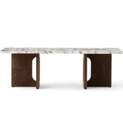 Audo Copenhagen Androgyne lounge table, dark oak - Calacatta Viola marble