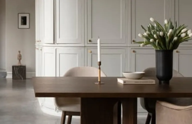 Audo Copenhagen Androgyne dining table, 210 x 100 cm, dark stained oak