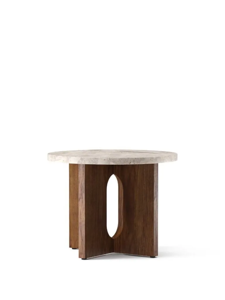 Audo Copenhagen Androgyne side table, 50 cm, walnut - Kunis Breccia