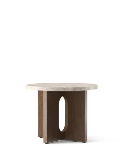 Audo Copenhagen Androgyne side table, 50 cm, dark stained oak - Kunis Breccia