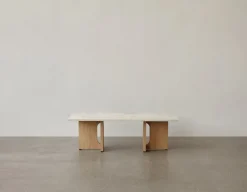 Audo Copenhagen Androgyne lounge table, oak - Kunis Breccia stone