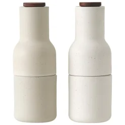 Audo Copenhagen Bottle Grinder 2 pcs, ceramic, sand - walnut