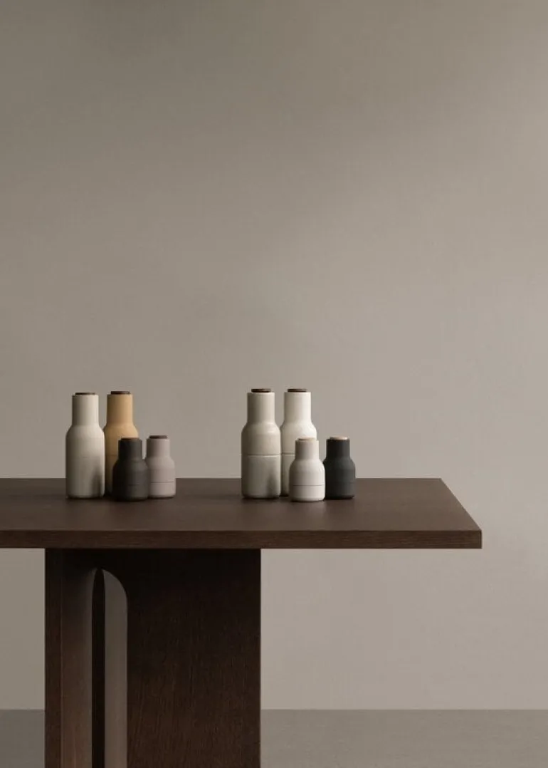 Audo Copenhagen Bottle Grinder 2 pcs, small, hunting green-beige-walnut