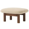 Audo Copenhagen Brasilia ottoman, dark stained oak - Bouclé 02