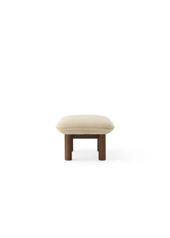 Audo Copenhagen Brasilia ottoman, dark stained oak - Bouclé 02