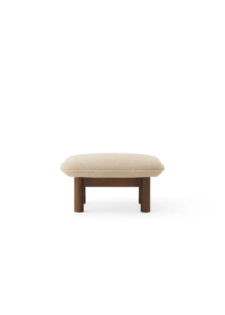 Audo Copenhagen Brasilia ottoman, dark stained oak - Bouclé 02