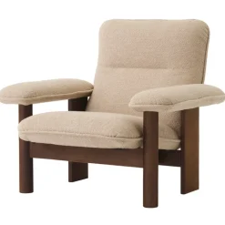 Audo Copenhagen Brasilia lounge chair, dark stained oak - Bouclé 02