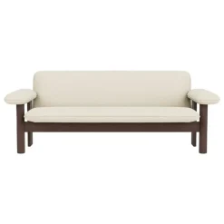 Audo Copenhagen Brasilia sofa, 2-seater, dark stained oak - Baru white 0200