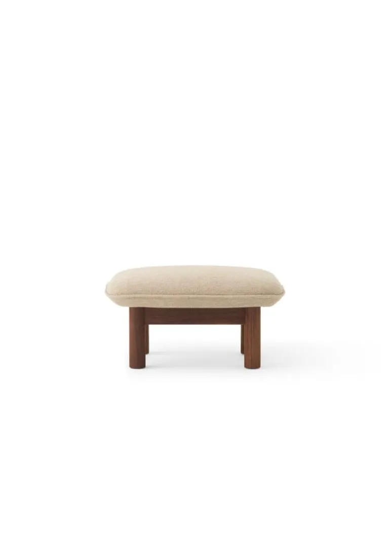 Audo Copenhagen Brasilia ottoman, walnut - Bouclé 02