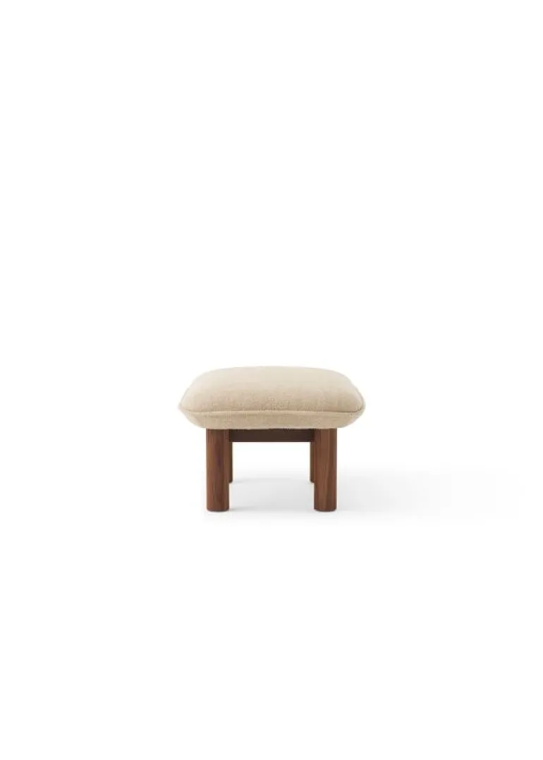 Audo Copenhagen Brasilia ottoman, walnut - Bouclé 02