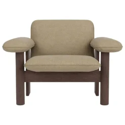 Audo Copenhagen Brasilia lounge chair, low back, dark stained oak - Bouclé 02