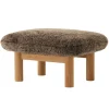 Audo Copenhagen Brasilia ottoman, oak - Root sheepskin