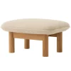 Audo Copenhagen Brasilia ottoman, oak - Bouclé 02