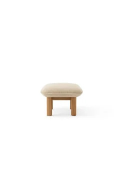 Audo Copenhagen Brasilia ottoman, oak - Bouclé 02