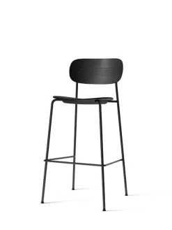 Audo Copenhagen Co bar chair 75,5 cm, black steel - black oak