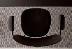 Audo Copenhagen Co Chair with armrests, black oak - black leather