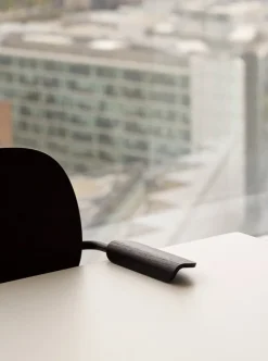 Audo Copenhagen Co Chair with armrests, black oak - black leather