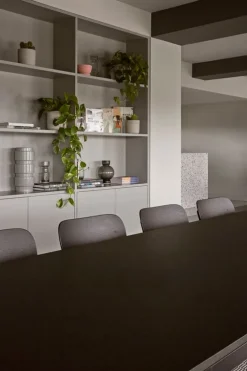 Audo Copenhagen Co Chair, black oak - black leather