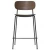 Audo Copenhagen Co counter chair 65,5 cm, black steel - dark stained oak