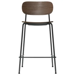 Audo Copenhagen Co counter chair 65,5 cm, black steel - dark stained oak