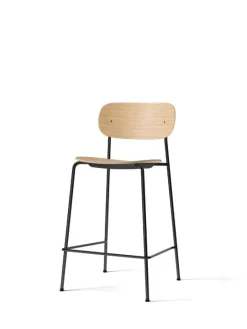 Audo Copenhagen Co counter chair 65,5 cm, black steel - oak