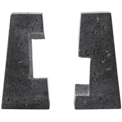 Audo Copenhagen Converge bookends, lava stone