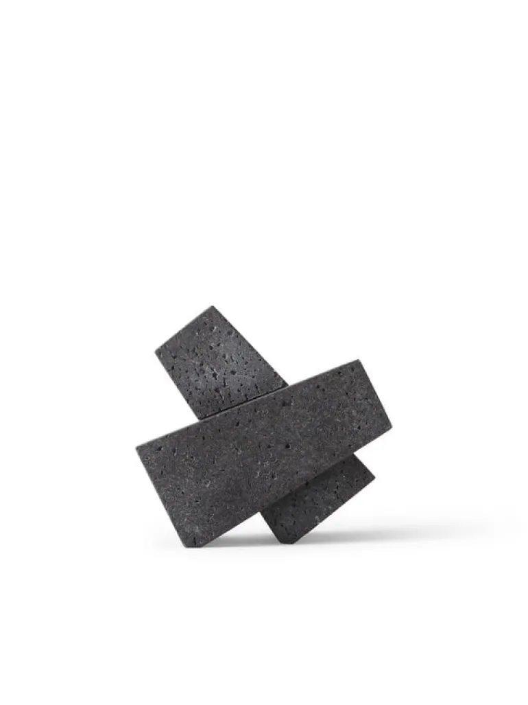 Audo Copenhagen Converge bookends, lava stone