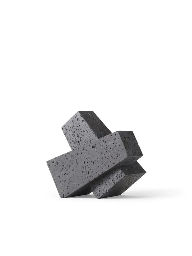 Audo Copenhagen Converge bookends, lava stone