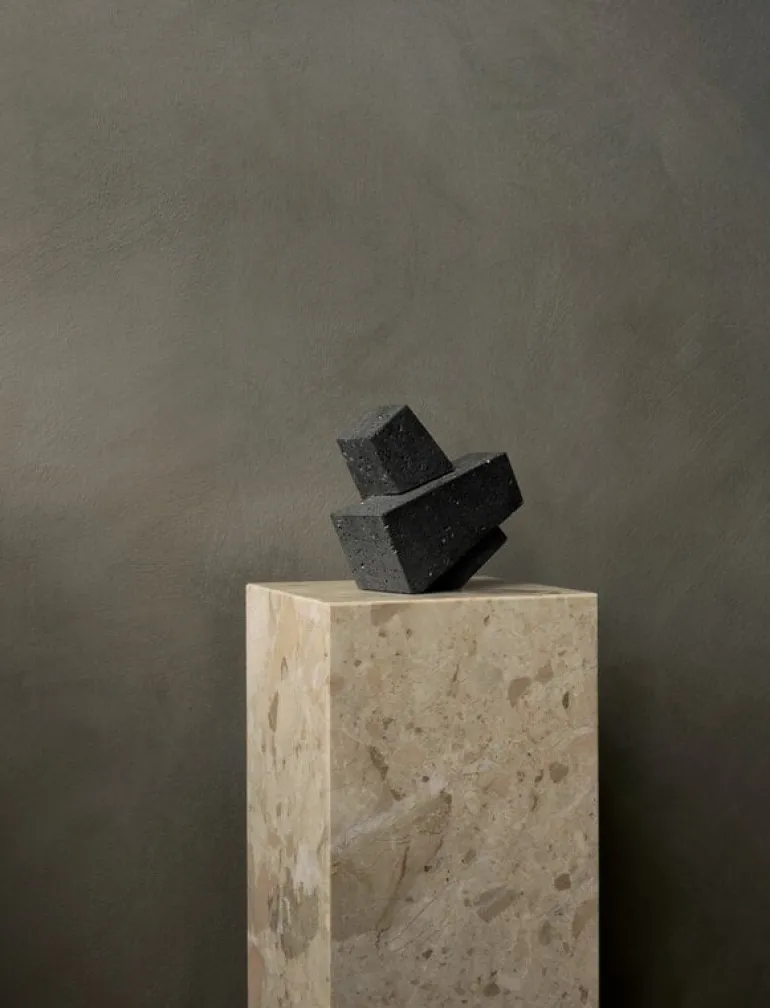 Audo Copenhagen Converge bookends, lava stone