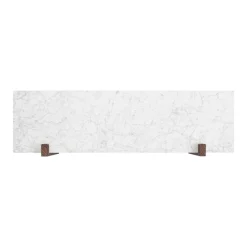 Audo Copenhagen Corbel shelf, large, dark stained oak - Carrara marble