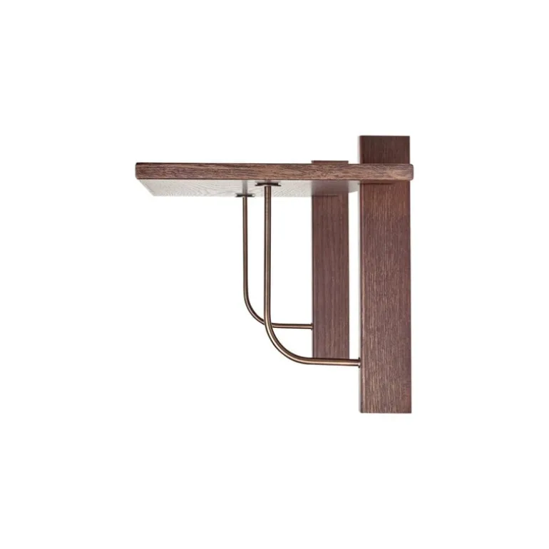 Audo Copenhagen Corbel shelf, large, dark stained oak