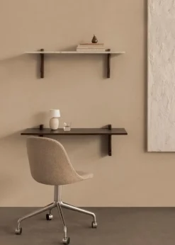 Audo Copenhagen Corbel shelf, large, dark stained oak