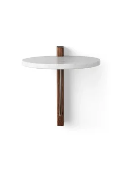 Audo Copenhagen Corbel shelf, dark stained oak - Carrara marble