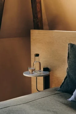 Audo Copenhagen Corbel shelf, dark stained oak - Carrara marble