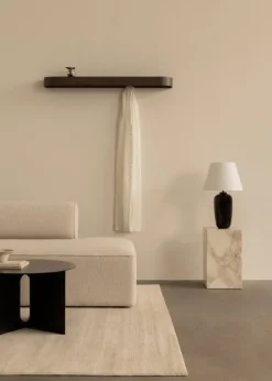 Audo Copenhagen Epoch shelf with rack 118, dark stained oak - black