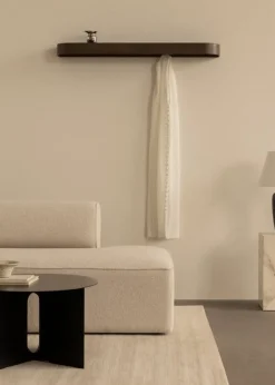 Audo Copenhagen Epoch shelf with rack 118, dark stained oak - black