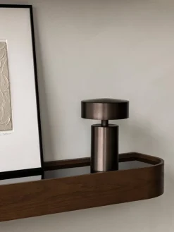 Audo Copenhagen Epoch shelf 150, dark stained oak - black