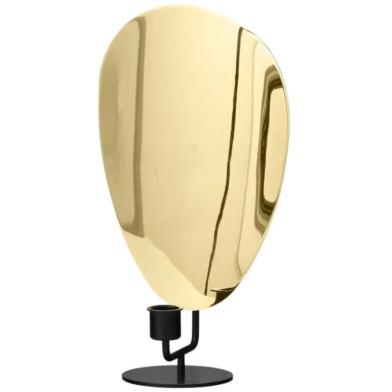 Audo Copenhagen Flambeau candleholder, 30 cm, black - brass