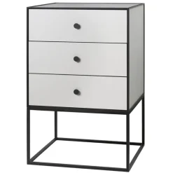 Audo Copenhagen Frame 49 sideboard with 3 drawers, light grey